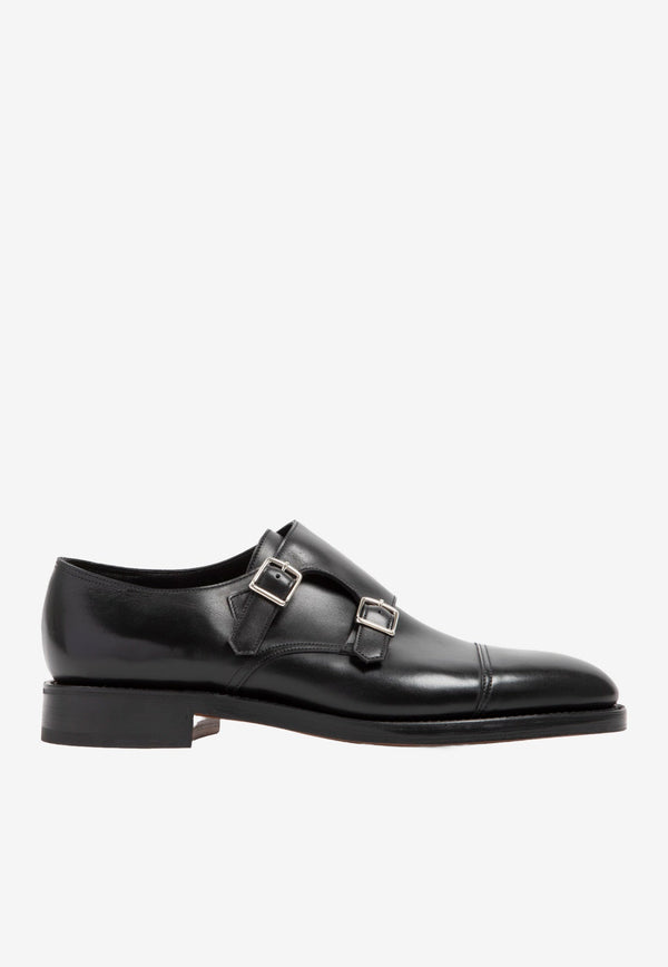 William Double Buckle Monk Shoes