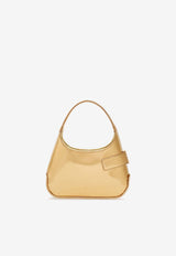 Mini Metallic Leather Hobo Bag