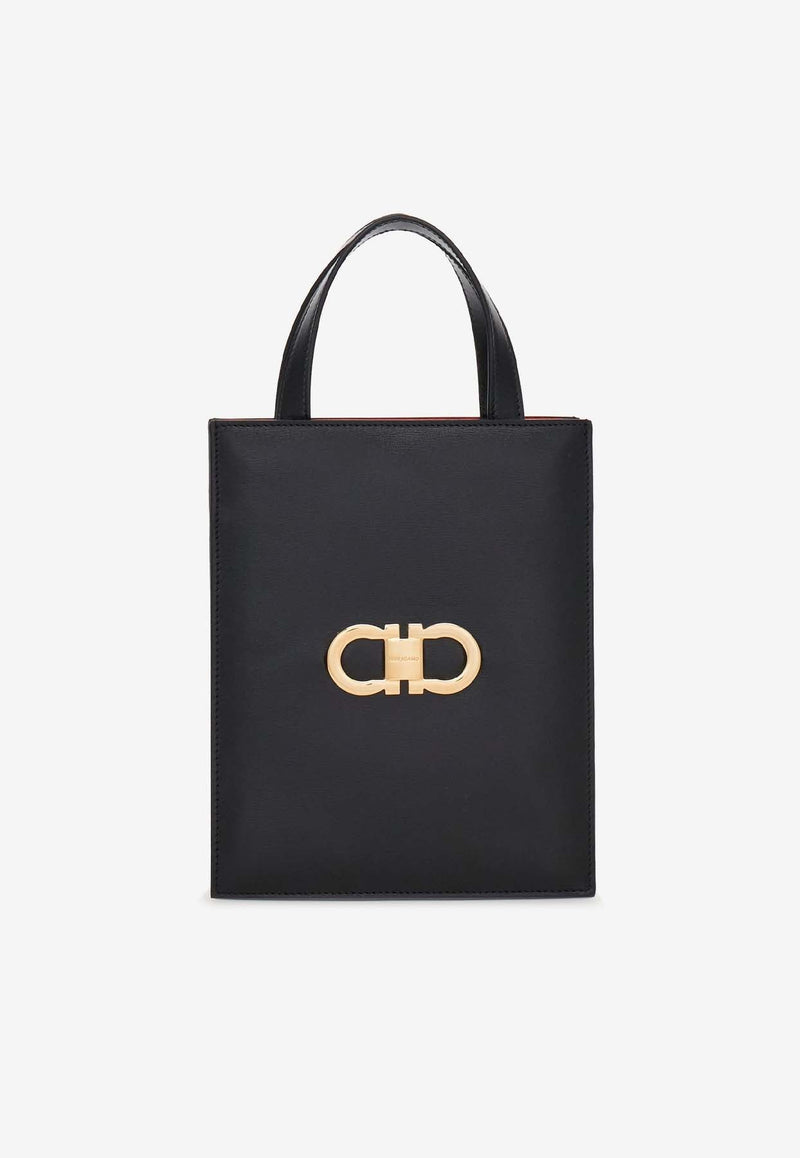 Mini Double Gancini Tote Bag