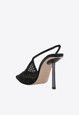 Gilda 100 Crystal Mesh Slingback Pumps