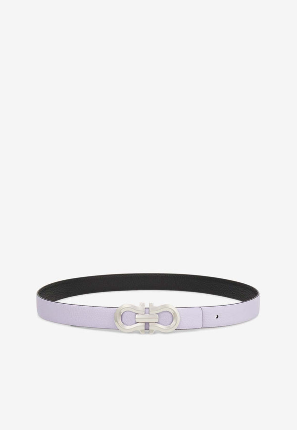 Gancini Reversible Grained Leather Belt