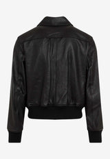 Leather Zip-Up Jacket