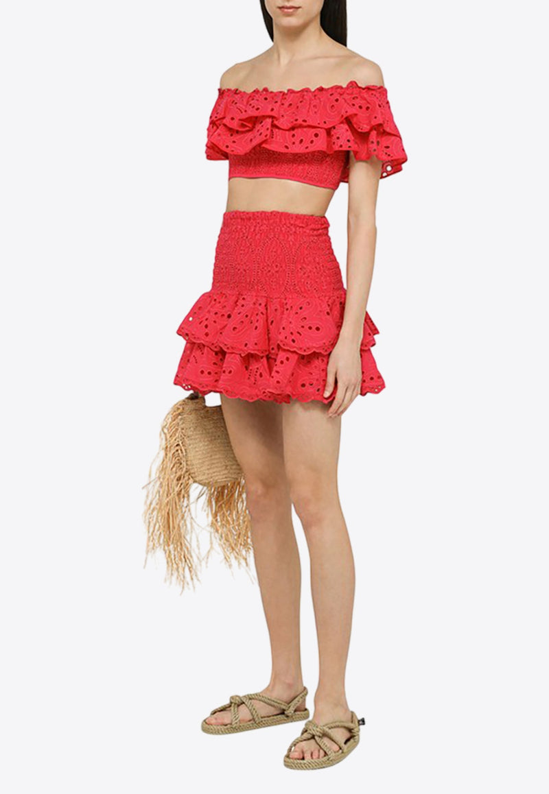 Noa Embroidered Mini Skirt