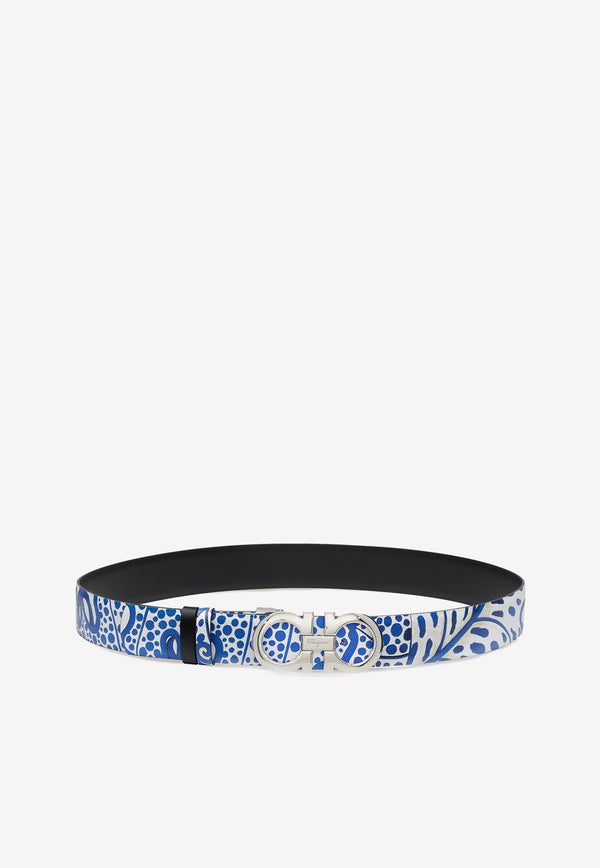 Reversible Printed Gancini Belt