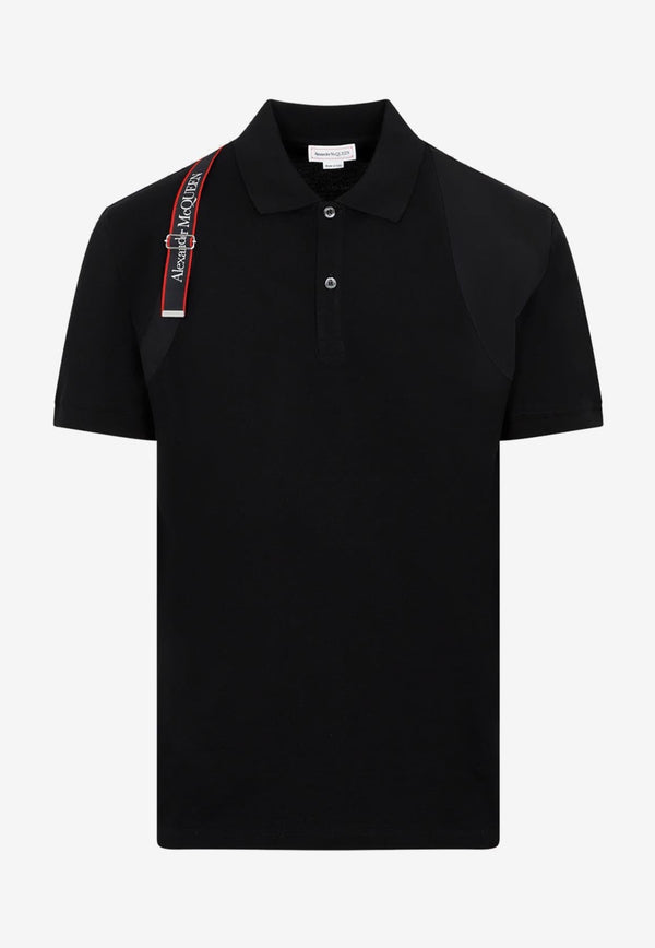 Harness Polo T-shirt with Logo Tape Detail