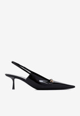 Carine 55 Patent Leather Slingback Pumps