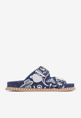 Rebecca Denim Flat Sandals