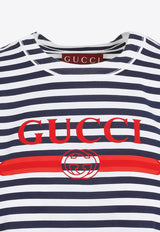 Logo-Printed Striped T-shirt