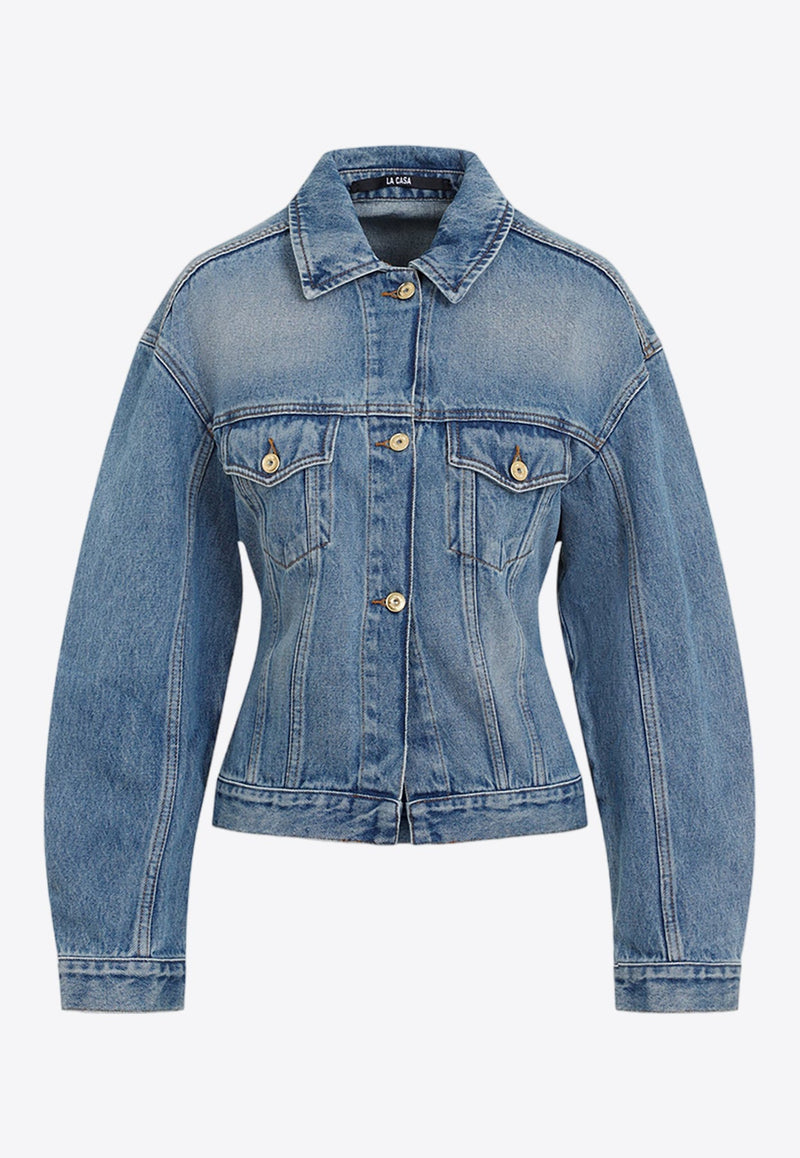 Washed Cinched Denim Jacket