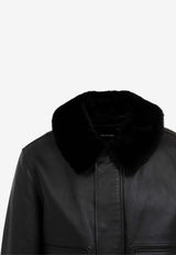 Fur Collar Leather Jacket