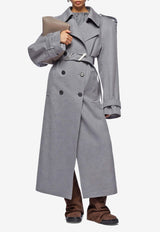 Double-Breasted Belted Trench Coat