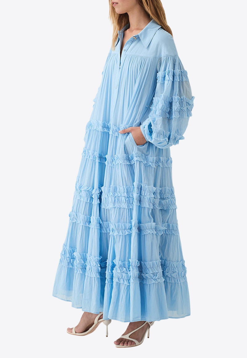 Pastiche Tiered Maxi Shirt Dress