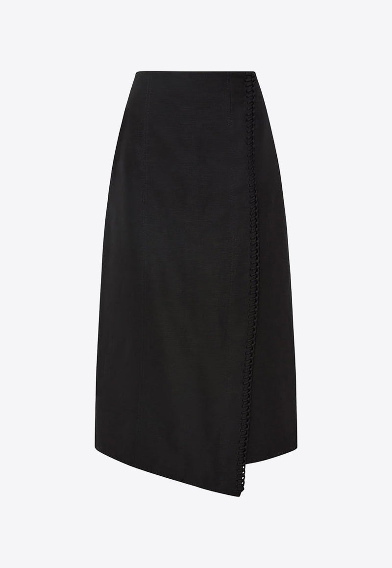 Theory Cinched Midi Skirt