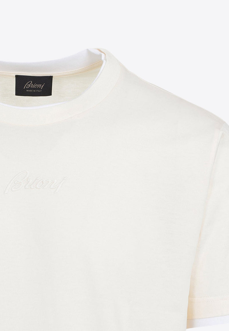 Logo-Embroidered Layered T-shirt