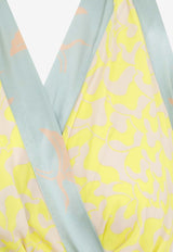Dole Halterneck Midi Dress in Silk Blend