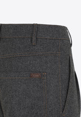Cropped Wool Pants