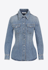 Long-Sleeved Denim Shirt