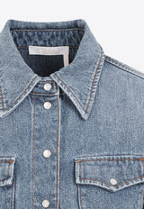 Long-Sleeved Denim Shirt