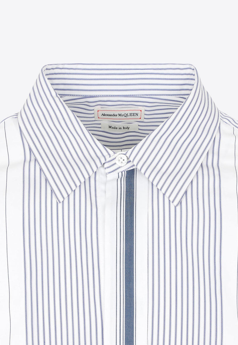 Logo Embroidered Stripe Shirt