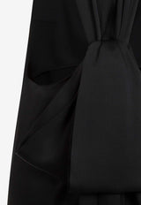 Back-Tie Satin Crepe Maxi Dress