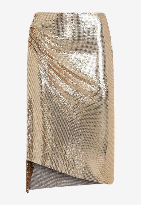 Sequin-Embellished Knee-Length Skirt