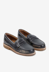 Jerry Vintage-Effect Leather Loafers