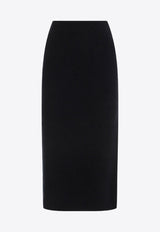 Rib-Knit Midi Skirt