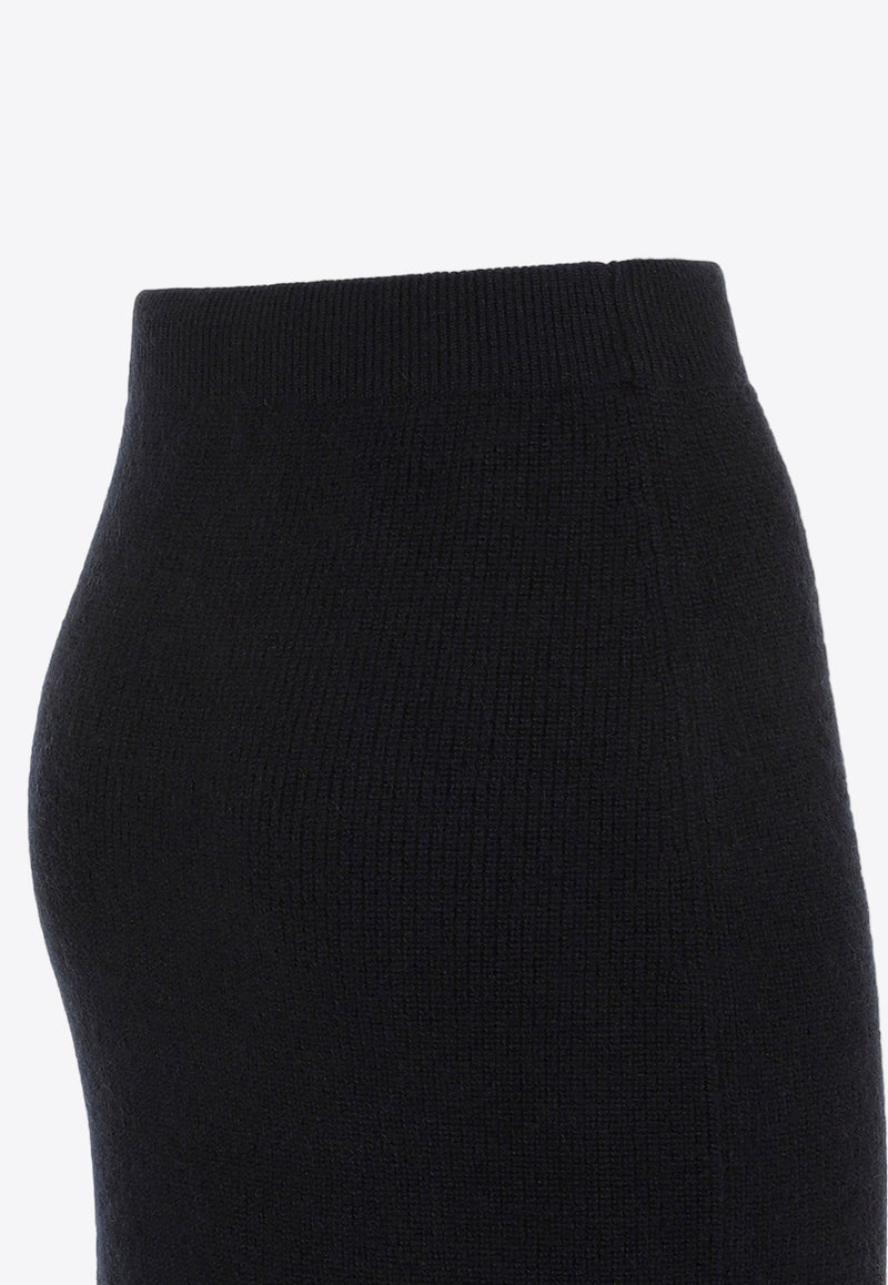 Rib-Knit Midi Skirt