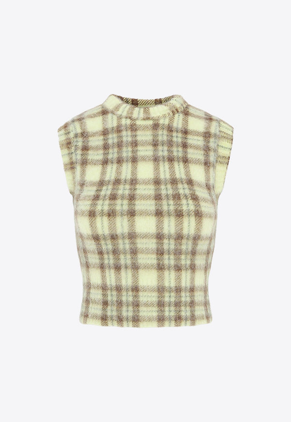 Gallico Cropped Checkered Top