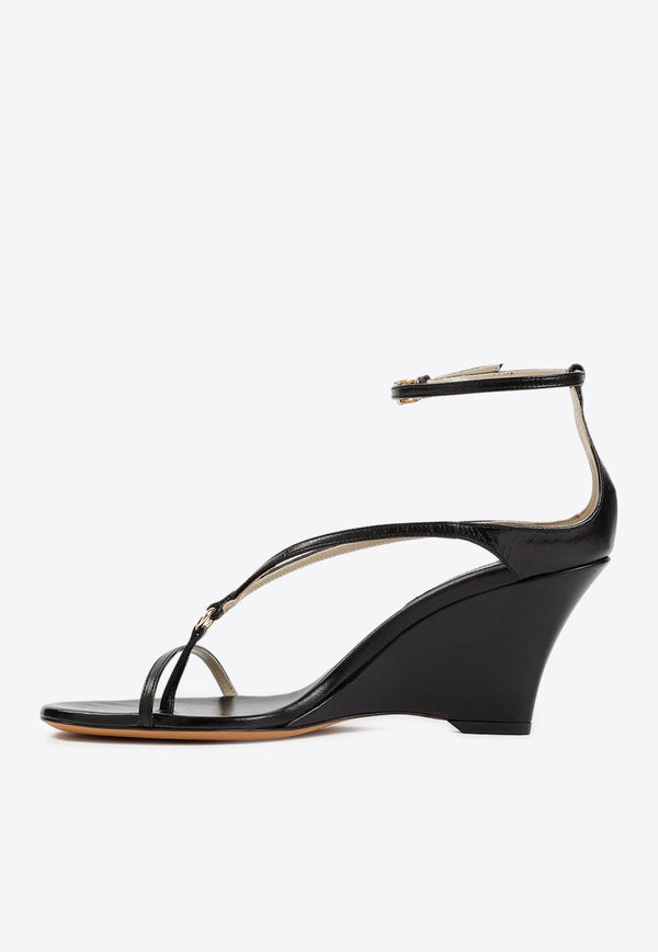 Marion 75 Leather Wedge Sandals