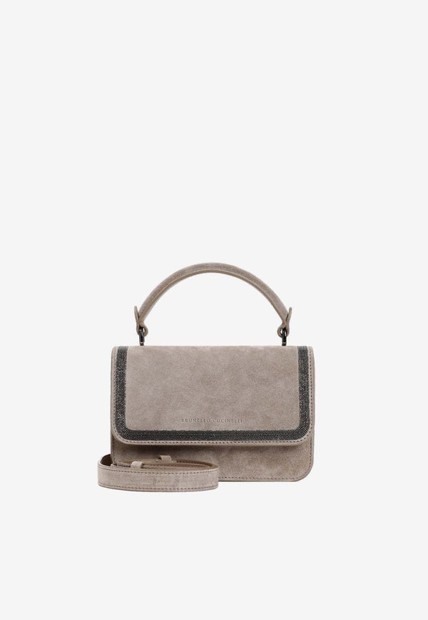 Top Handle Bag in Suede