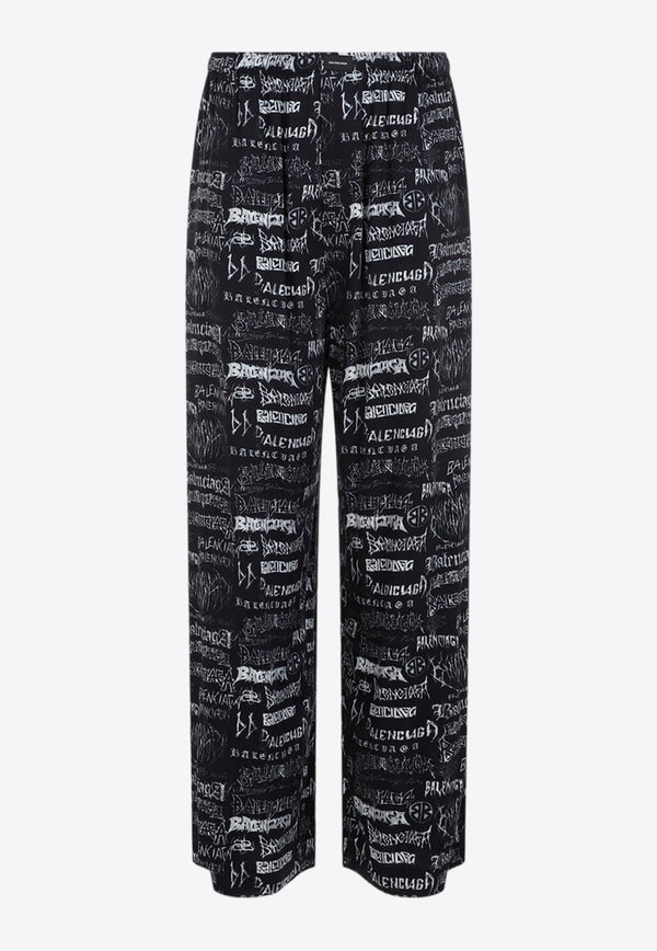 All-Over Logo Pajama Pants