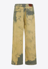 Straight-Leg Vintage-Effect Pants