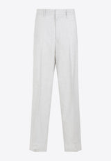 Straight-Leg Wool Pants