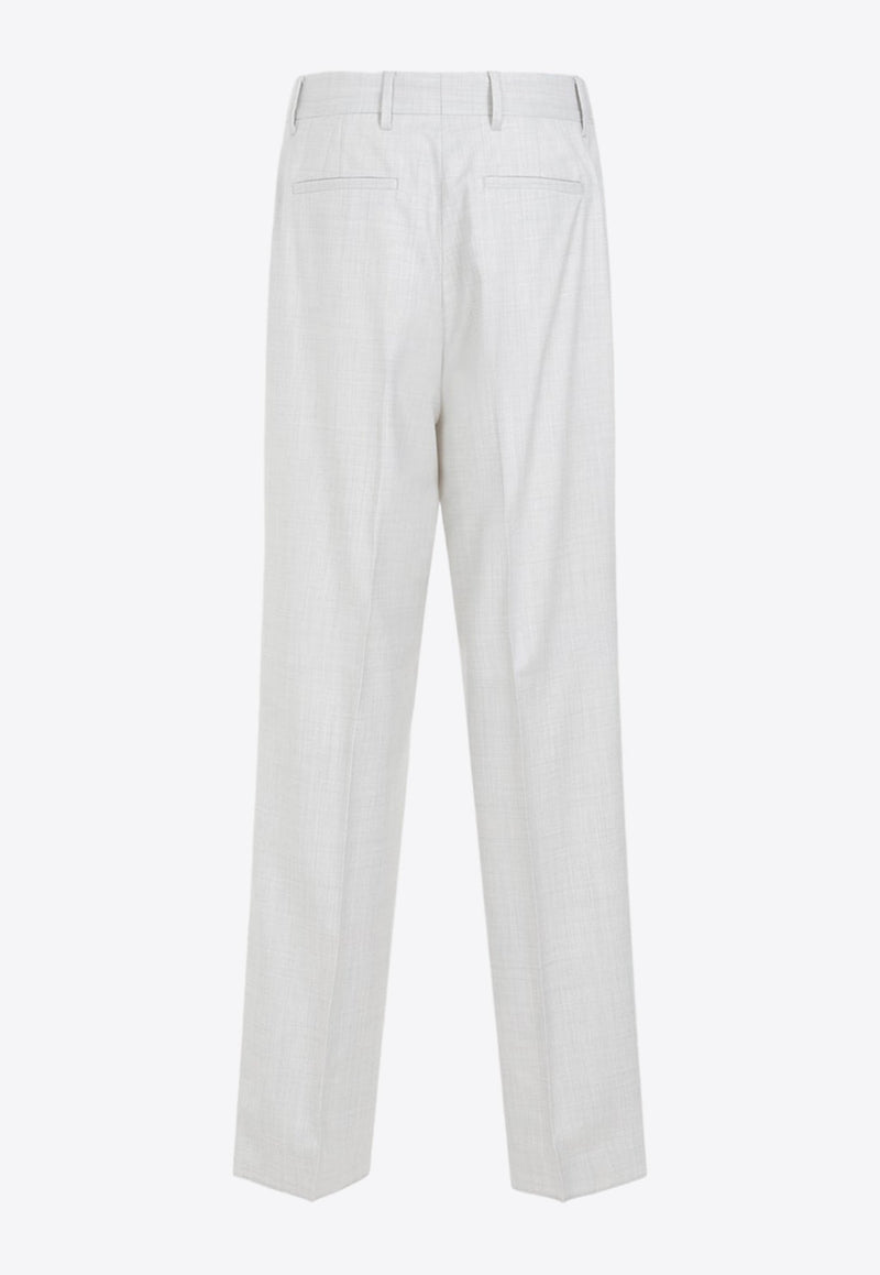 Straight-Leg Wool Pants