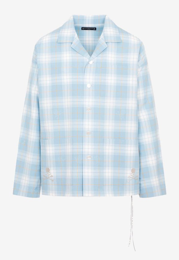 Open Collar Plaid Shirt