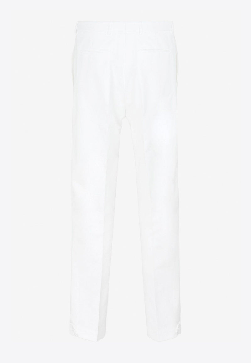 Ankle Slit Detail Cotton Pants