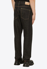 Logo Patch Straight-Leg Jeans