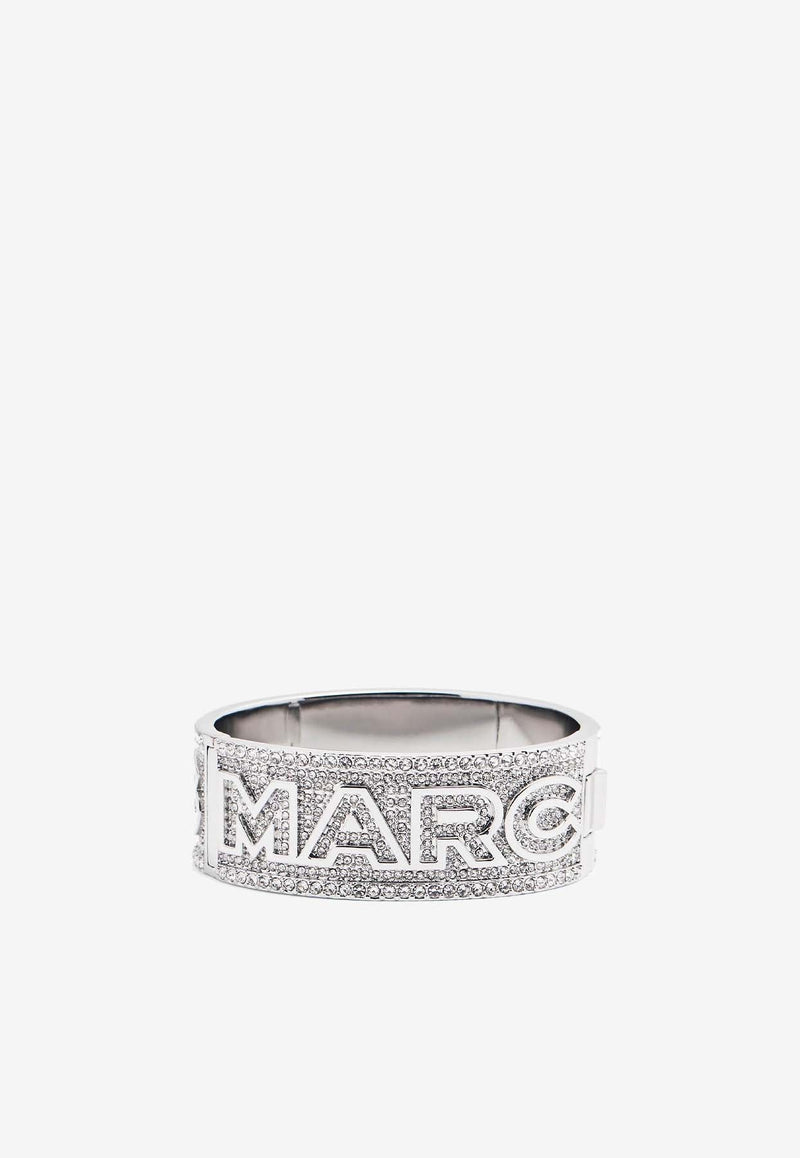 Monogram Crystal-Embellished Cuff Bracelet