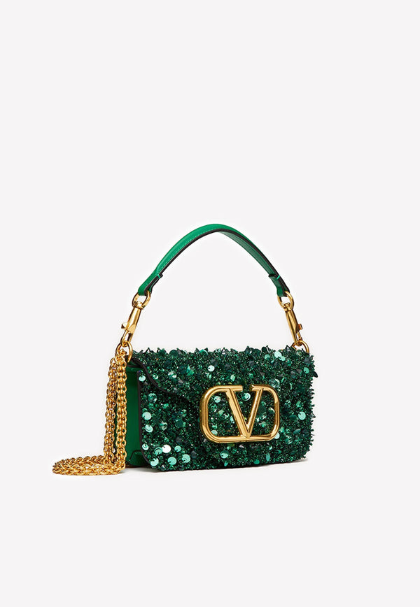 Mini Locò Sequined Top Handle Bag