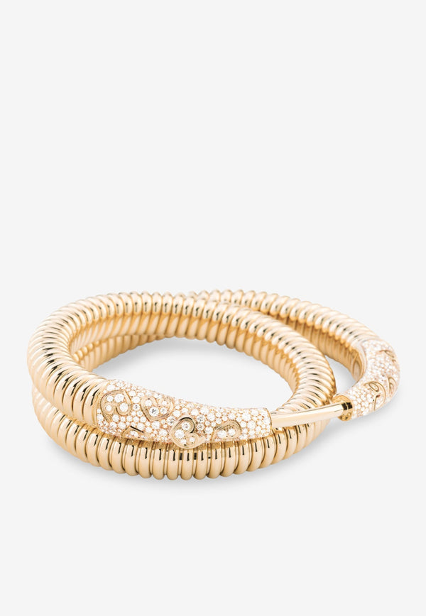 Aqqal VIP Yellow Gold Full Diamond Bracelet