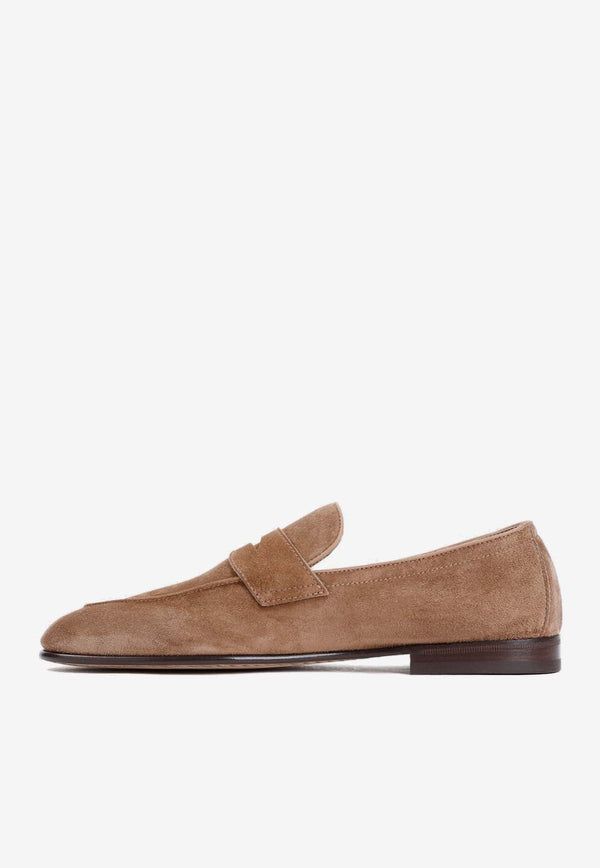 Suede Leather Penny Loafers