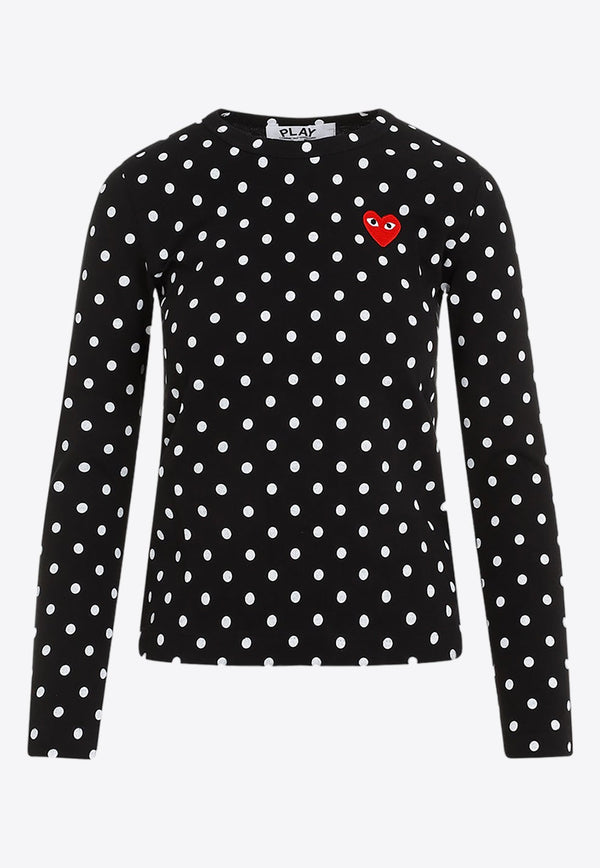 Heart Logo Polka-Dot T-shirt