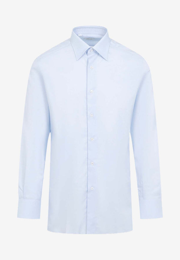 Long-Sleeved Button-Up Shirt