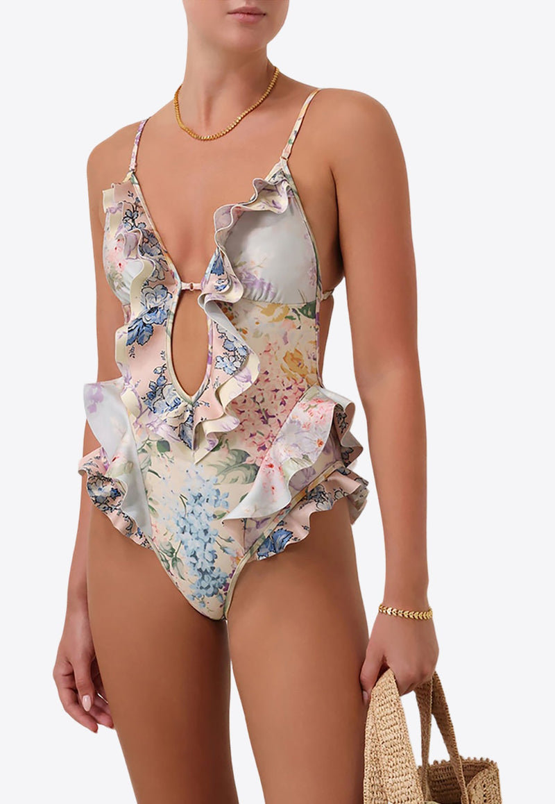 Halliday Waterfall Frill One-Piece Swimsuit