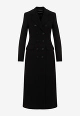 Double-Breasted Long Wool Coat