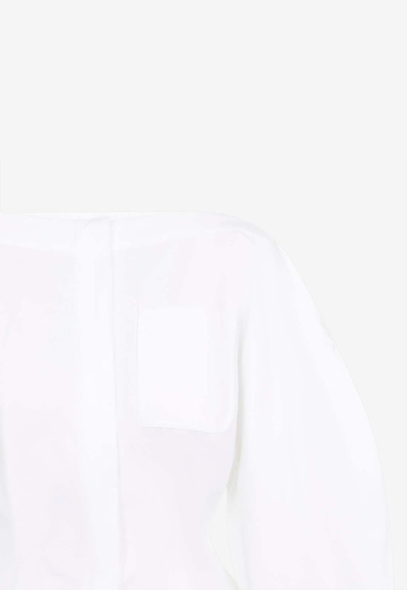 Boat-Neck Cut-Out Shirt