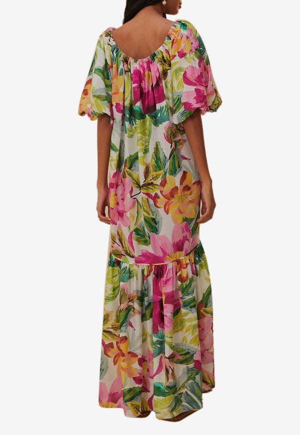 Painted Flowers Maxi Dress