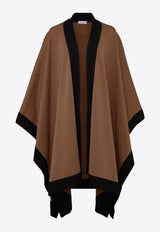 Logo-Plaque Wool Cape