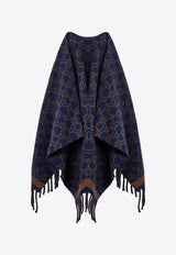 Gancini Jacquard Wool Cape